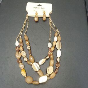 Sophia & Kate gold tone matching jewelry set